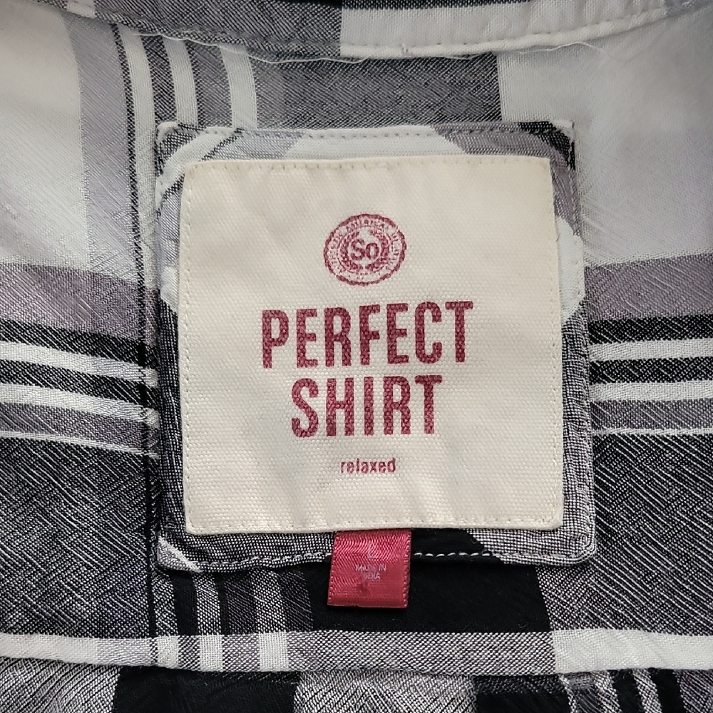 Black and White Plaid Shirt